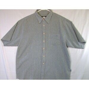 Southpole Shirt Mens 2XL Blue Plaid Button Up Short Sleeve Embroidered Pocket